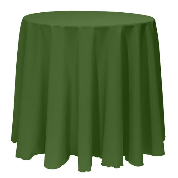 Ultimate Textile (3 Pack) 96-Inch Round Polyester Linen Tablecloth - for Wedding, Restaurant or Banquet use, Moss Green