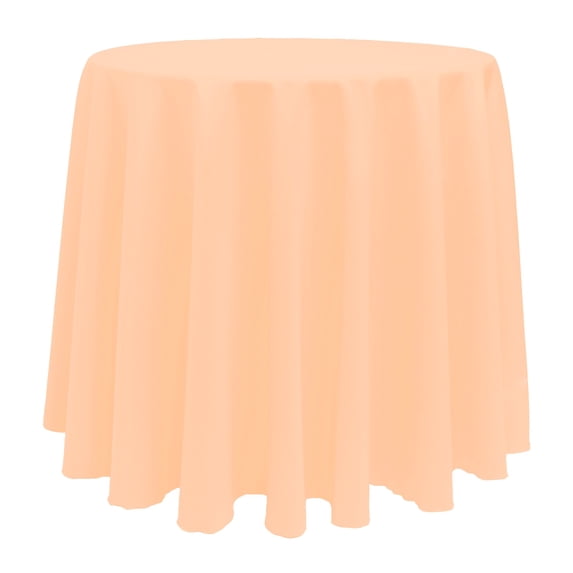 Ultimate Textile (3 Pack) 96-Inch Round Polyester Linen Tablecloth - for Wedding, Restaurant or Banquet use, Peach