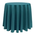 thumbnail image 1 of Ultimate Textile (3 Pack) 96-Inch Round Polyester Linen Tablecloth - for Wedding, Restaurant or Banquet use, Teal, 1 of 4