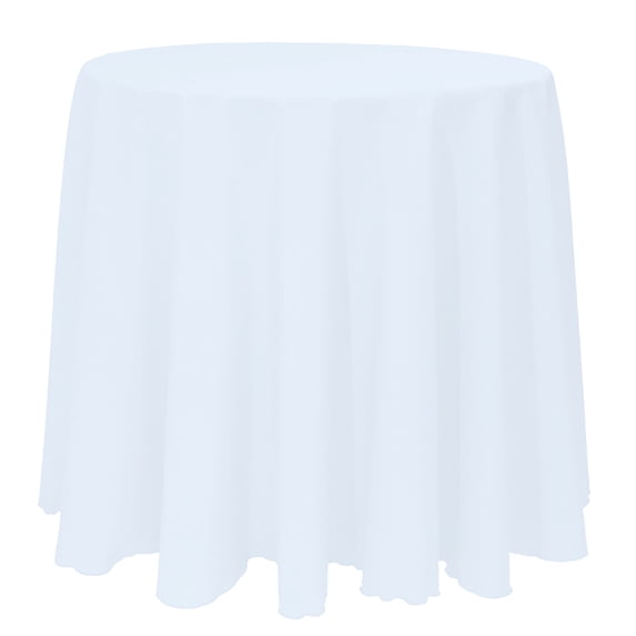 Ultimate Textile (3 Pack) 96-inch Round Polyester Linen Tablecloth - for Wedding, Restaurant or Banquet use, Ice Blue