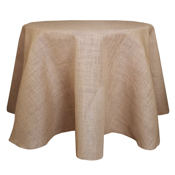 Ultimate Textile (3 Pack) Burlap 84-Inch Round Jute Tablecloth Natural