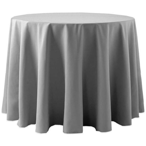 Ultimate Textile (3 Pack) Cotton-feel 102-Inch Round Tablecloth - for Wedding and Banquet, Hotel or Home Fine Dining use, Grey