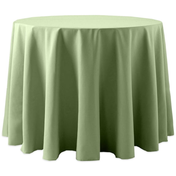 Ultimate Textile (3 Pack) Cotton-feel 102-Inch Round Tablecloth - for Wedding and Banquet, Hotel or Home Fine Dining use, Sage Green