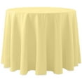 thumbnail image 1 of Ultimate Textile (3 Pack) Cotton-feel 108-Inch Round Tablecloth - for Wedding and Banquet, Hotel or Home Fine Dining use, Cornsilk Light Yellow, 1 of 3
