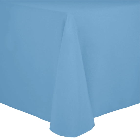 Ultimate Textile (3 Pack) Cotton-feel 54 x 96-Inch Oval Tablecloth - for Home Dining Tables, Light Baby Blue