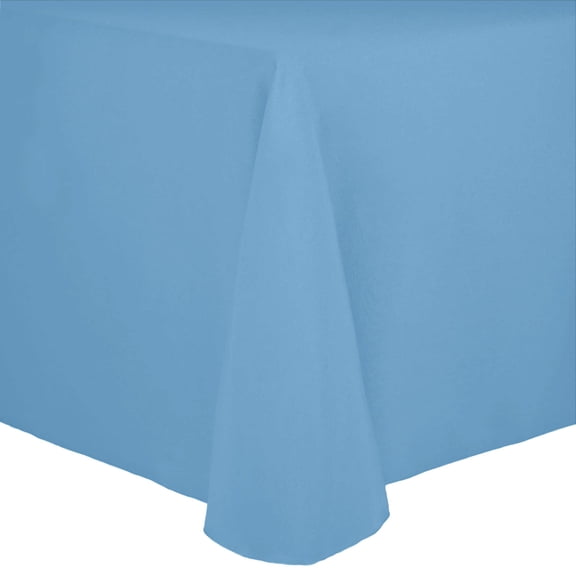 Ultimate Textile (3 Pack) Cotton-feel 54 x 96-Inch Oval Tablecloth - for Home Dining Tables, Light Baby Blue