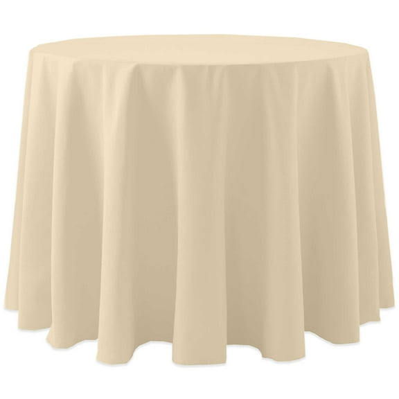 Ultimate Textile (3 Pack) Cotton-feel 90-Inch Round Tablecloth - for Wedding and Banquet, Hotel or Home Fine Dining use, Tan Beige