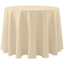 Ultimate Textile (3 Pack) Cotton-feel 90-Inch Round Tablecloth - for Wedding and Banquet, Hotel or Home Fine Dining use, Tan Beige