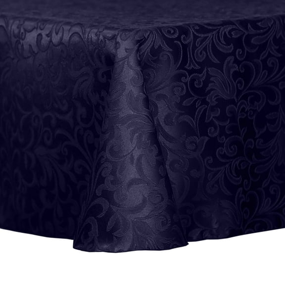 Ultimate Textile (3 Pack) Damask Somerset 60 x 144-Inch Oval Tablecloth - Home Dining Collection - Scroll Jacquard Design, Plum Purple