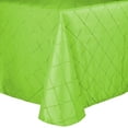 thumbnail image 1 of Ultimate Textile (3 Pack) Embroidered Pintuck Taffeta 60 x 84-Inch Oval Tablecloth Apple Lime Green, 1 of 2