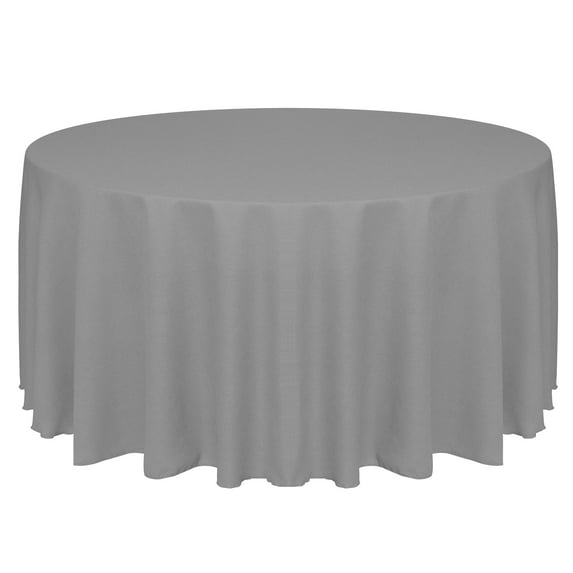 Ultimate Textile (3 Pack) Faux Burlap - Havana 120-Inch Round Tablecloth - Basket Weave, Charcoal Grey