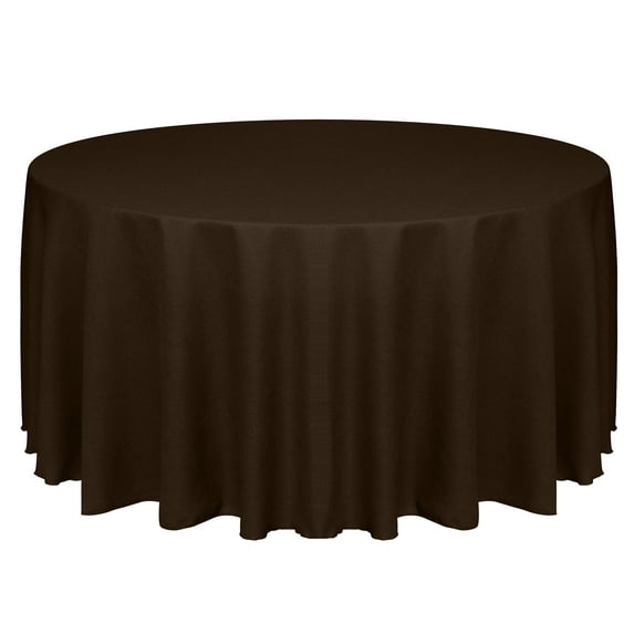 Ultimate Textile (3 Pack) Faux Burlap - Havana 58-Inch Round Tablecloth - Basket Weave, Chocolate Brown