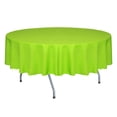 thumbnail image 1 of Ultimate Textile (3 Pack) Faux Burlap - Havana 58-Inch Round Tablecloth - Basket Weave, Lime Green, 1 of 3