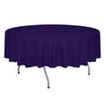 thumbnail image 1 of Ultimate Textile (3 Pack) Faux Burlap - Havana 58-Inch Round Tablecloth - Basket Weave, Purple, 1 of 3