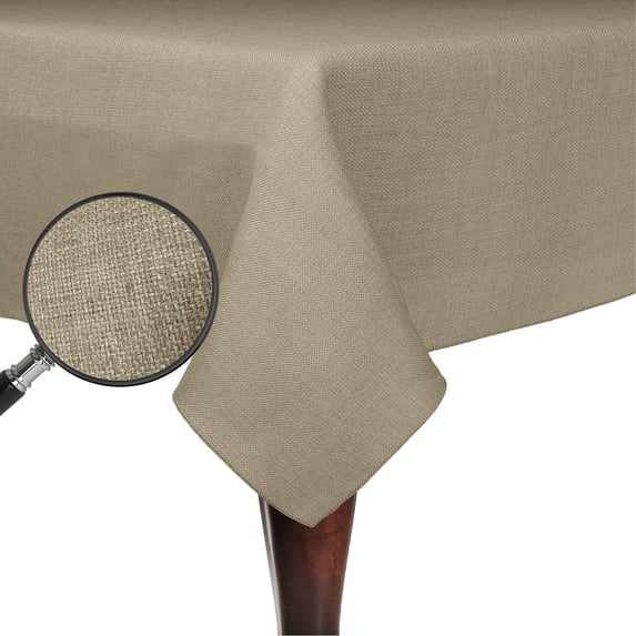 Ultimate Textile (3 Pack) Faux Burlap - Havana 72 x 108-Inch Rectangular Tablecloth - Basket Weave, Natural