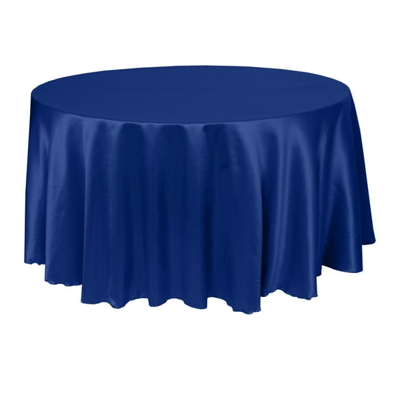 Ultimate Textile (3 Pack) Herringbone - Fandango 132-Inch Round Tablecloth, Royal Blue
