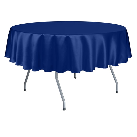 Ultimate Textile (3 Pack) Herringbone - Fandango 84-Inch Round Tablecloth, Royal Blue