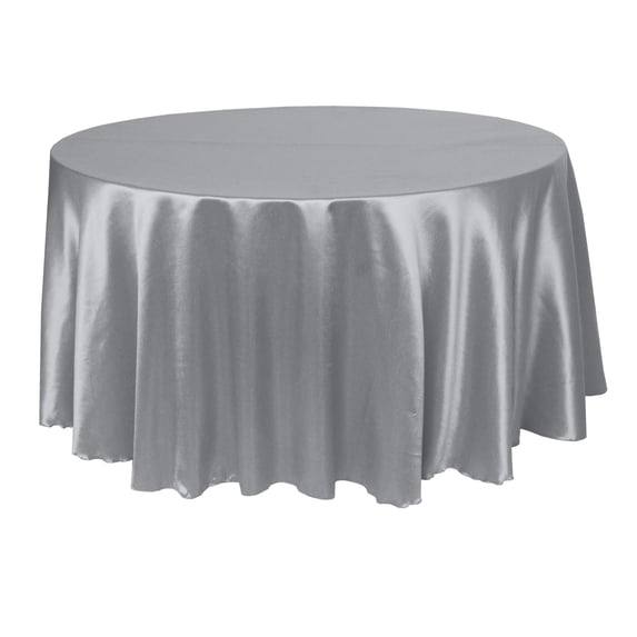 Ultimate Textile (3 Pack) Herringbone - Fandango 90-Inch Round Tablecloth, Silver Grey