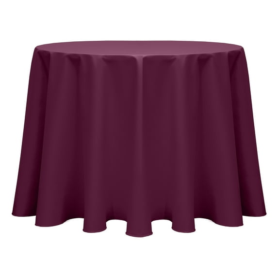 Ultimate Textile (3 Pack) Poly-cotton Twill 102-Inch Round Tablecloth - for Restaurant and Catering, Hotel or Home Dining use, Burgundy Dark Red