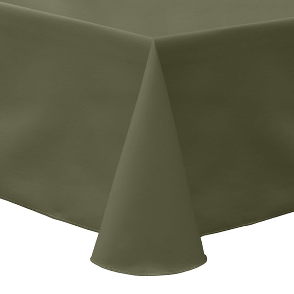 Ultimate Textile (3 Pack) Poly-cotton Twill 108 x 132-Inch Rectangular Tablecloth - for Restaurant and Catering, Hotel or Home Dining use, Olive Green