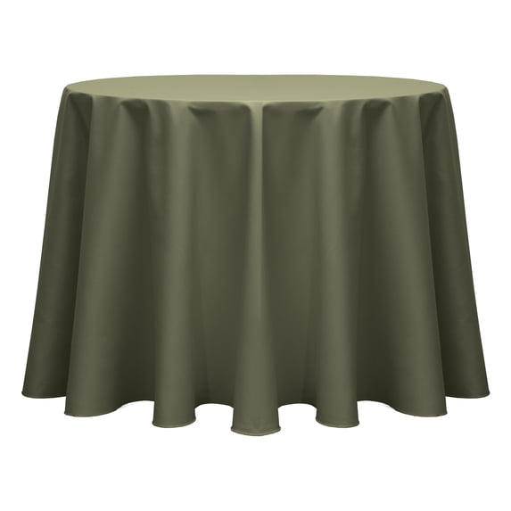 Ultimate Textile (3 Pack) Poly-cotton Twill 120-Inch Round Tablecloth - for Restaurant and Catering, Hotel or Home Dining use, Olive Green