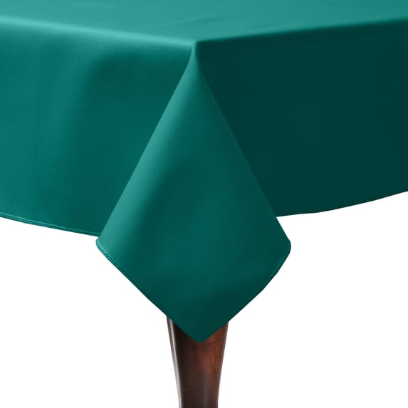 Ultimate Textile (3 Pack) Poly-cotton Twill 54 x 120-Inch Rectangular Tablecloth - for Restaurant and Catering, Hotel or Home Dining use, Teal