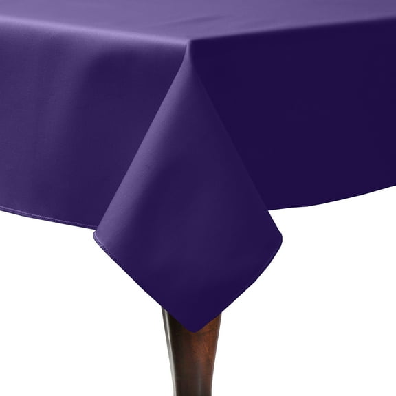 Ultimate Textile (3 Pack) Poly-cotton Twill 54 x 54-Inch Square Tablecloth - for Restaurant and Catering, Hotel or Home Dining use, Purple