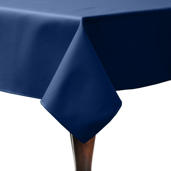Ultimate Textile (3 Pack) Poly-cotton Twill 60 x 108-Inch Rectangular Tablecloth - for Restaurant and Catering, Hotel or Home Dining use, Navy Blue