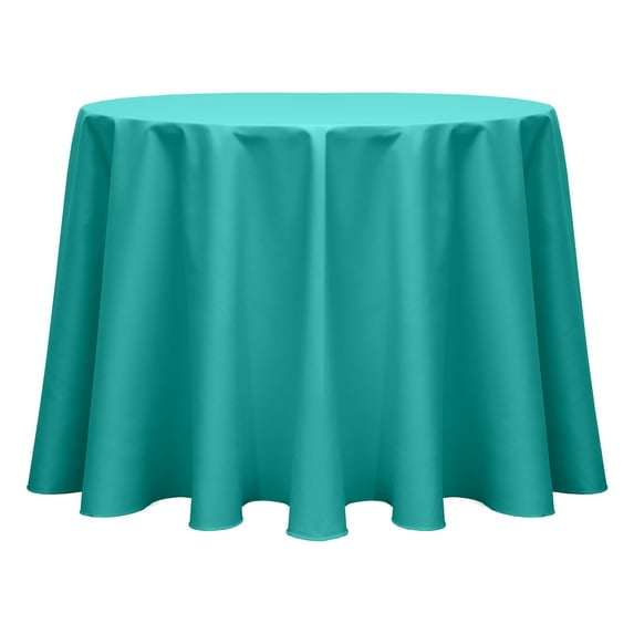 Ultimate Textile (3 Pack) Poly-cotton Twill 84-Inch Round Tablecloth - for Restaurant and Catering, Hotel or Home Dining use, Jade
