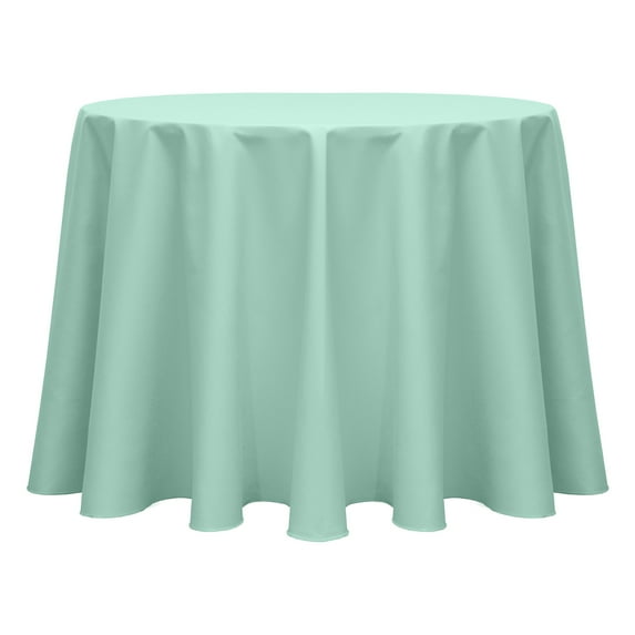 Ultimate Textile (3 Pack) Poly-cotton Twill 84-Inch Round Tablecloth - for Restaurant and Catering, Hotel or Home Dining use, Seamist Light Green