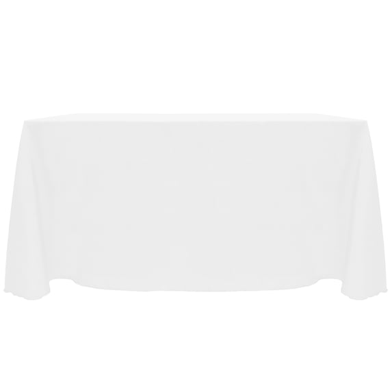 Ultimate Textile (3 Pack) Reversible Shantung Satin - Majestic 108 x 132-Inch Rectangular Tablecloth - for Weddings, Home Parties and Special Event use, White