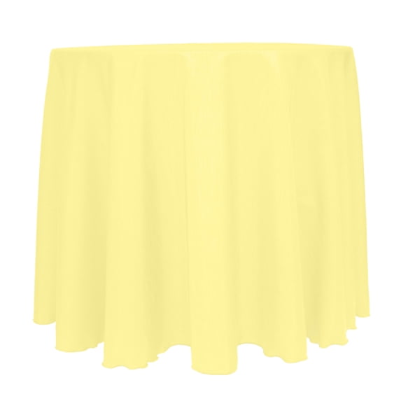 Ultimate Textile (3 Pack) Reversible Shantung Satin - Majestic 114-Inch Round Tablecloth - for Weddings, Home Parties and Special Event use, Cornsilk Light Yellow