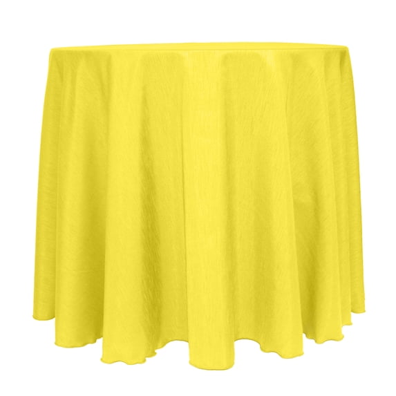 Ultimate Textile (3 Pack) Reversible Shantung Satin - Majestic 120-Inch Round Tablecloth - for Weddings, Home Parties and Special Event use, Lemon Yellow