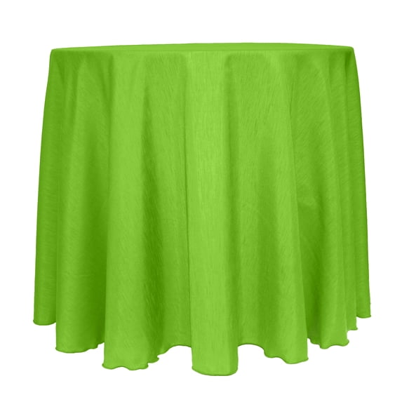 Ultimate Textile (3 Pack) Reversible Shantung Satin - Majestic 120-Inch Round Tablecloth - for Weddings, Home Parties and Special Event use, Lime Green