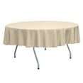 thumbnail image 1 of Ultimate Textile (3 Pack) Reversible Shantung Satin - Majestic 60-Inch Round Tablecloth - for Weddings, Home Parties and Special Event use, Tan Beige, 1 of 4