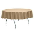thumbnail image 1 of Ultimate Textile (3 Pack) Reversible Shantung Satin - Majestic 72-Inch Round Tablecloth - for Weddings, Home Parties and Special Event use, Camel Light Brown, 1 of 4