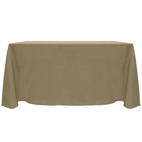 Ultimate Textile (3 Pack) Reversible Shantung Satin - Majestic 90 x 132-Inch Rectangular Tablecloth - for Weddings, Home Parties and Special Event use, Cafe Khaki