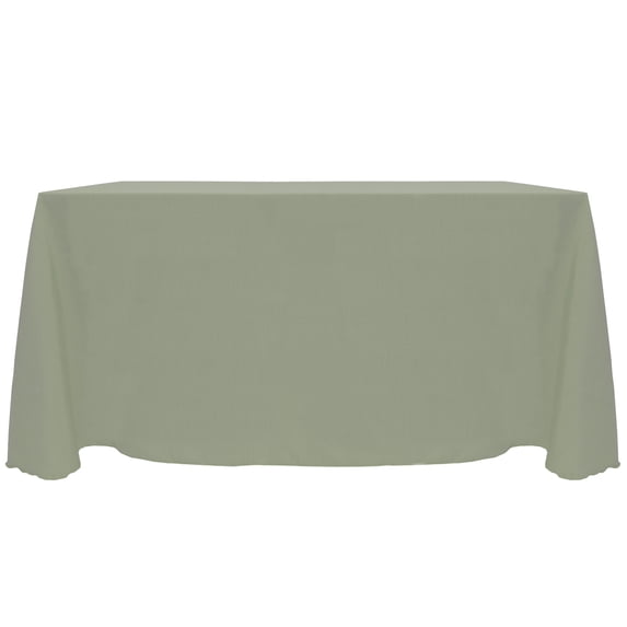 Ultimate Textile (3 Pack) Reversible Shantung Satin - Majestic 90 x 132-Inch Rectangular Tablecloth - for Weddings, Home Parties and Special Event use, Sage Green
