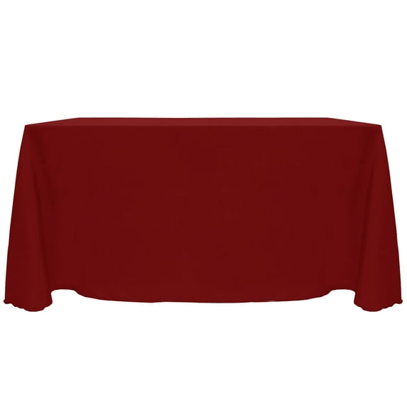 Ultimate Textile (3 Pack) Reversible Shantung Satin - Majestic 90 x 156-Inch Rectangular Tablecloth - for Weddings, Home Parties and Special Event use, Cherry Red
