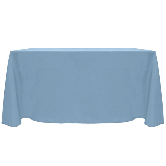 Ultimate Textile (3 Pack) Reversible Shantung Satin - Majestic 90 x 156-Inch Rectangular Tablecloth - for Weddings, Home Parties and Special Event use, Light Baby Blue