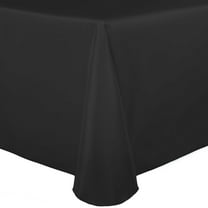 Ultimate Textile (3 Pack) Satin 108 x 132-Inch Rectangular Tablecloth - for Wedding, Special Event or Banquet use, Black