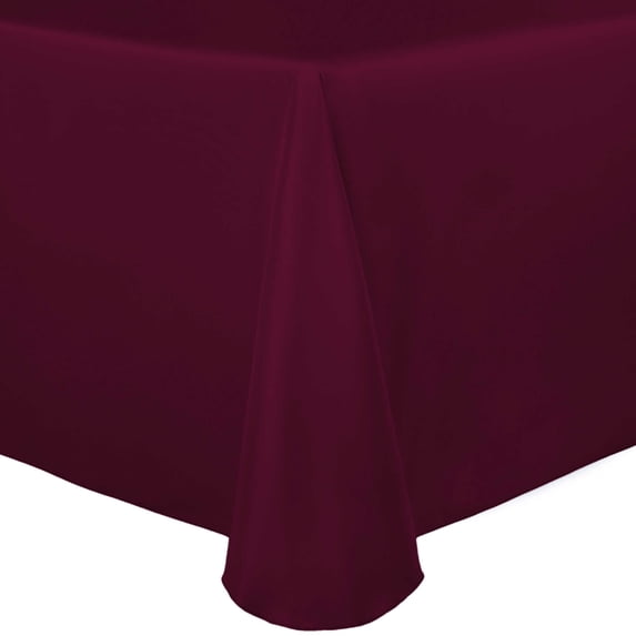 Ultimate Textile (3 Pack) Satin 108 x 156-inch Rectangular Tablecloth - for Wedding, Special Event or Banquet use, Burgundy Red