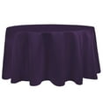 thumbnail image 1 of Ultimate Textile (3 Pack) Satin 114-Inch Round Tablecloth - for Wedding, Special Event or Banquet use, Plum Purple, 1 of 4
