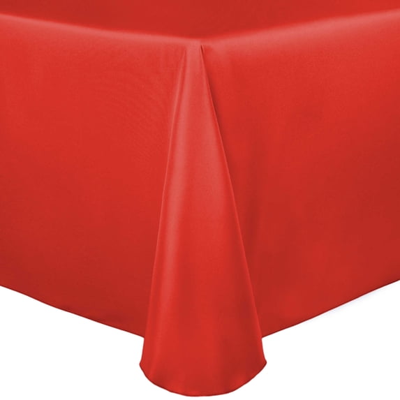 Ultimate Textile (3 Pack) Satin 52 x 70-Inch Oval Tablecloth - for Home Dining Tables, Orange