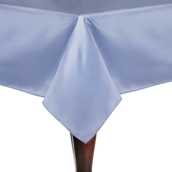 Ultimate Textile (3 Pack) Satin 54 x 54-Inch Square Tablecloth - for Wedding, Special Event or Banquet use, Periwinkle Blue