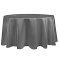 thumbnail image 1 of Ultimate Textile (3 Pack) Satin 60-Inch Round Tablecloth - for Wedding, Special Event or Banquet use, Pewter Charcoal Grey, 1 of 4