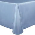 thumbnail image 1 of Ultimate Textile (3 Pack) Satin 60 x 144-Inch Oval Tablecloth - for Home Dining Tables, Periwinkle Blue, 1 of 4
