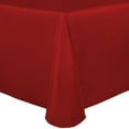 thumbnail image 1 of Ultimate Textile (3 Pack) Satin 70 x 104-Inch Oval Tablecloth - for Home Dining Tables, Red, 1 of 4