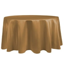 Ultimate Textile (3 Pack) Satin 72-inch Round Tablecloth - for Wedding, Special Event or Banquet use, Antique Gold