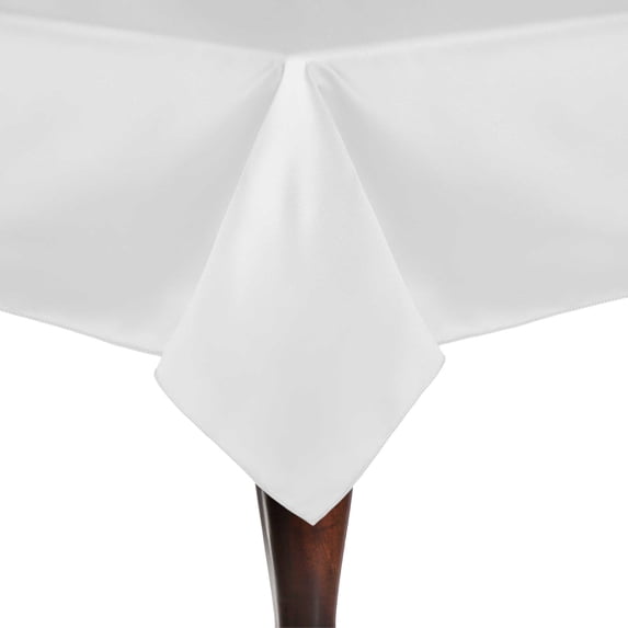 Ultimate Textile (3 Pack) Satin 72 x 120-Inch Rectangular Tablecloth - for Wedding, Special Event or Banquet use, White